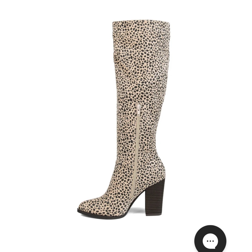 Journee Collection Animal Print Heeled Boots